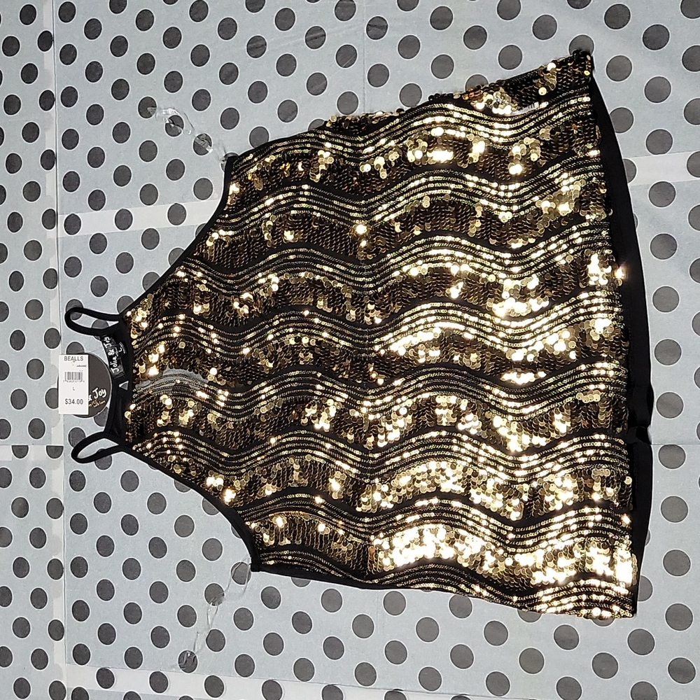 Gold sequin top